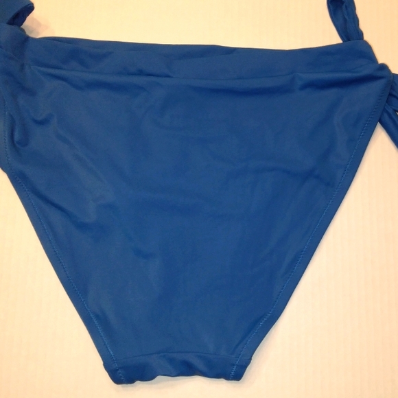 New Plus Size Women's UPF 50 Sapphire Blue Side Tie Bikini Bottoms XL 16W-18W - Picture 7 of 15